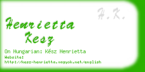 henrietta kesz business card
